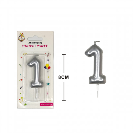 Accesorii party - Lumanare aniversara pentru tort 8 cm LZ2193
