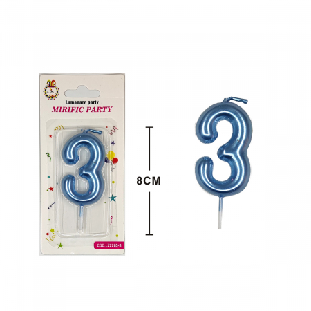 Articole party - Lumanare aniversara pentru tort 8 cm LZ2203