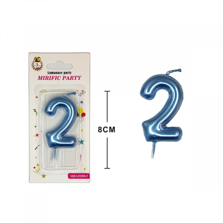 Accesorii party - Lumanare aniversara pentru tort 8 cm LZ2203