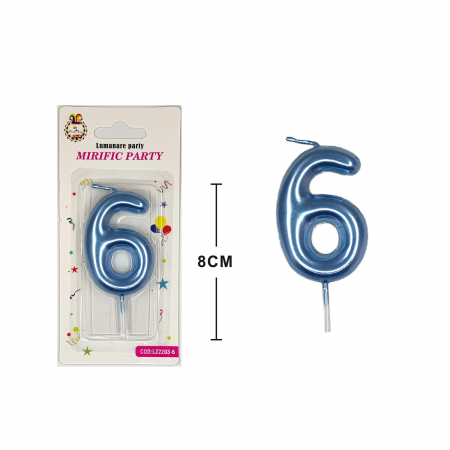 Articole party - Lumanare aniversara pentru tort 8 cm LZ2203