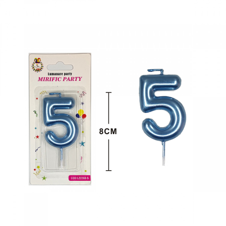 Accesorii party - Lumanare aniversara pentru tort 8 cm LZ2203