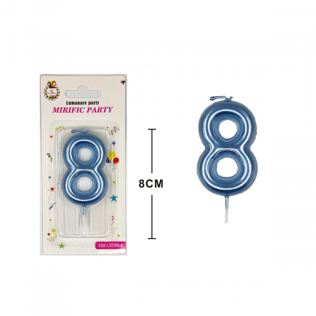 Accesorii party - Lumanare aniversara pentru tort 8 cm LZ2203