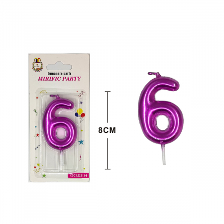 Articole party - Lumanare aniversara pentru tort 8 cm LZ2213