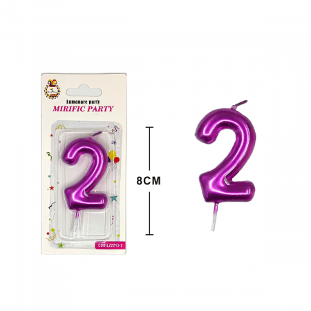 Articole party - Lumanare aniversara pentru tort 8 cm LZ2213