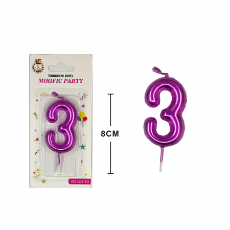 Articole party - Lumanare aniversara pentru tort 8 cm LZ2213