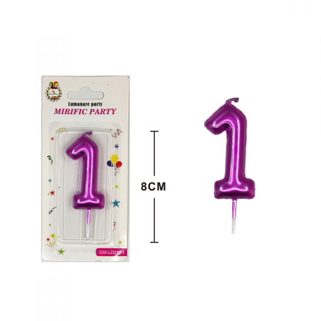 Articole party - Lumanare aniversara pentru tort 8 cm LZ2213