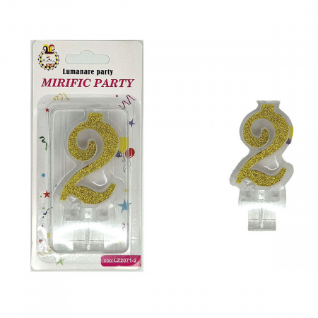 Articole party - Lumanare aniversara pentru tort 9 cm LZ2071