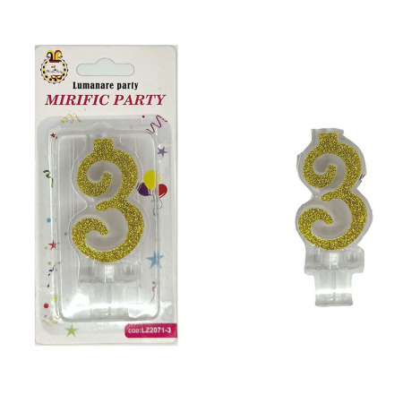 Articole party - Lumanare aniversara pentru tort 9 cm LZ2071