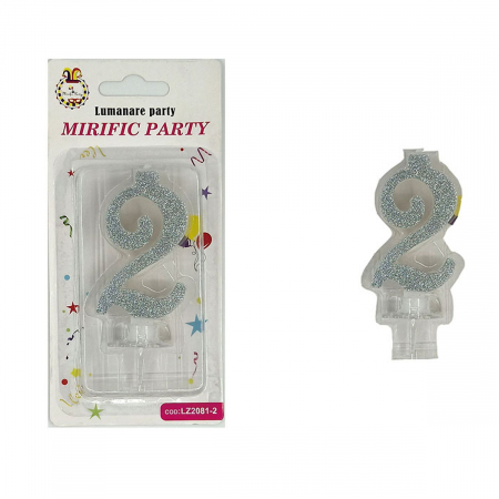 Articole party - Lumanare aniversara pentru tort 9 cm LZ2081
