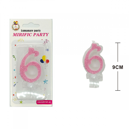Articole party - Lumanare aniversara pentru tort 9 cm LZ2141