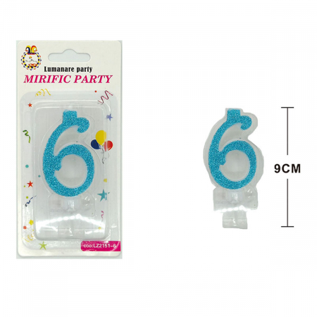 Articole party - Lumanare aniversara pentru tort 9 cm LZ2151