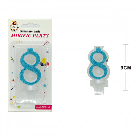 Articole party - Lumanare aniversara pentru tort 9 cm LZ2151