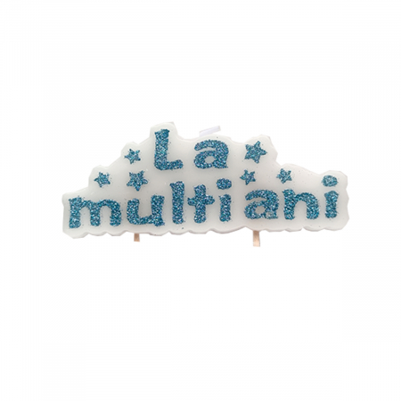 Lumânări tort - Lumanare aniversara pentru tort cu stelute ' La multi ani ' LZ2633