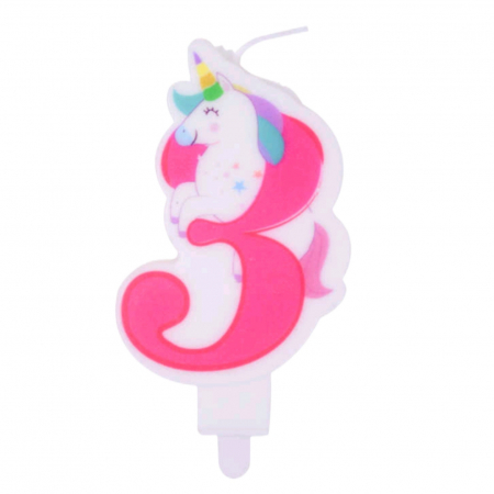 Articole party - Lumanare aniversara pentru tort cu Unicorn 11 cm XXJ-EC0