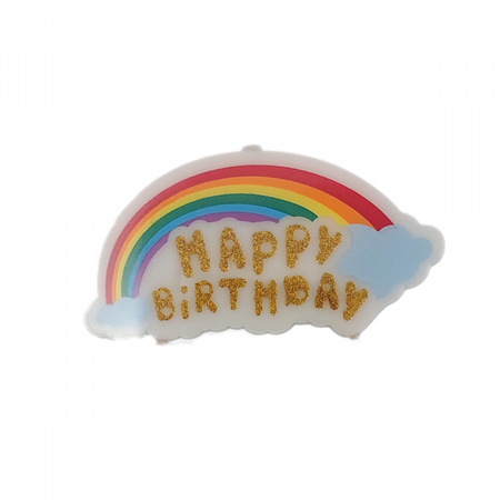 Lumânări tort - Lumanare aniversara pentru tort ' Happy Birthday ' 9 x 5 cm LZ2547