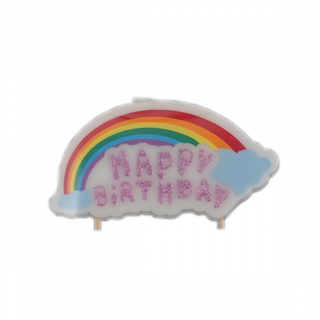 Lumânări tort - Lumanare aniversara pentru tort ' Happy Birthday ' 9 x 5 cm LZ2548