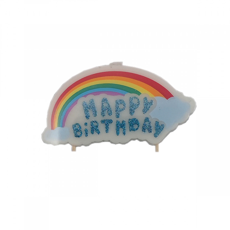 Lumânări tort - Lumanare aniversara pentru tort ' Happy Birthday ' 9 x 5 cm LZ2549