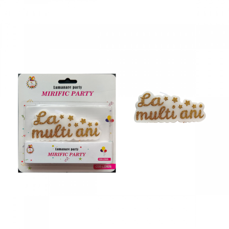 Accesorii party - Lumanare aniversara pentru tort ' La multi ani ' LZ2626