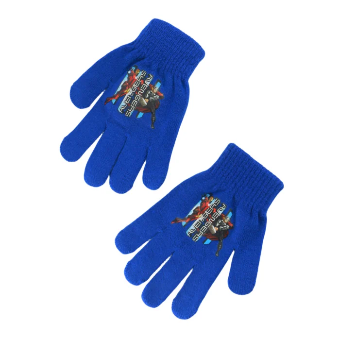Mânuși - Manusi tricotate „ Avengers ” HQ4303albastru inchis
