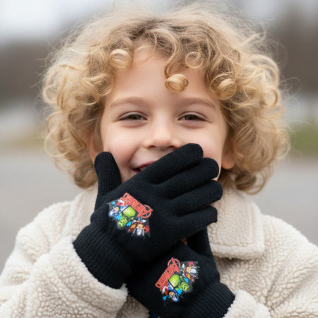 Mânuși - Manusi tricotate „ Avengers ” HQ4303negru