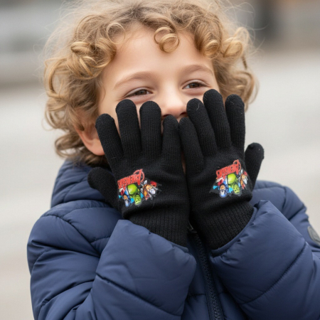 Mânuși - Manusi tricotate „ Avengers ” HQ4303negru