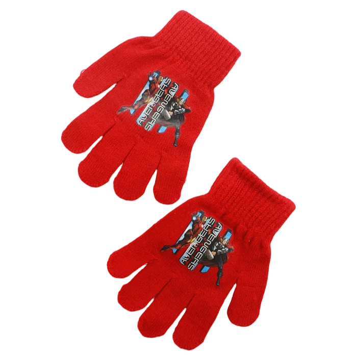 Copii - Manusi tricotate „ Avengers ” HQ4303rosu