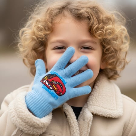 Mânuși - Manusi tricotate „ Cars ” NH4098albastru