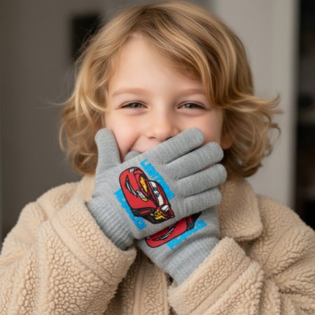 Mânuși - Manusi tricotate „ Cars ” NH4098gri
