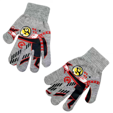Accesorii copii - Manusi tricotate „ Minions ” HQ4307gri