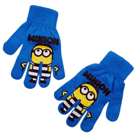 Mânuși - Manusi tricotate „ Minions ” HQ4307albastru