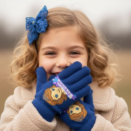 Copii - Manusi tricotate „ Sofia ” HO4299bleumarin