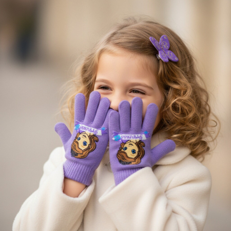 Mânuși - Manusi tricotate „ Sofia ” HO4299mov