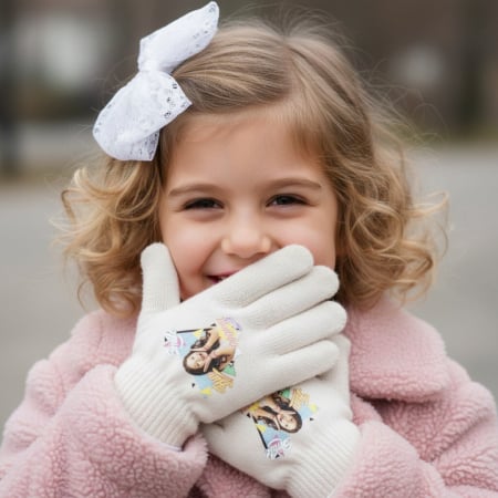 Mânuși - Manusi tricotate ' Soy Luna ' HQ4284alb