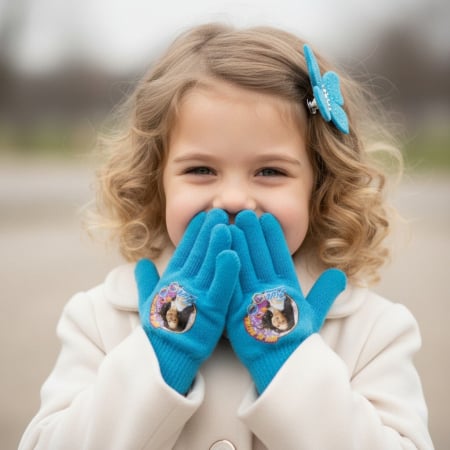 Manusi tricotate ' Soy Luna ' HQ4284albastru