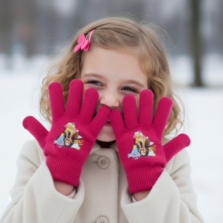 Accesorii copii - Manusi tricotate ' Soy Luna ' HQ4284fucsia