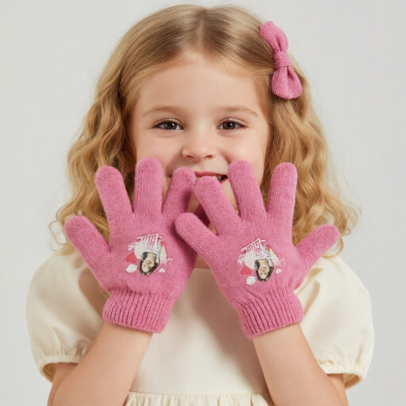 Accesorii copii - Manusi tricotate ' Soy Luna ' HQ4284roz inchis