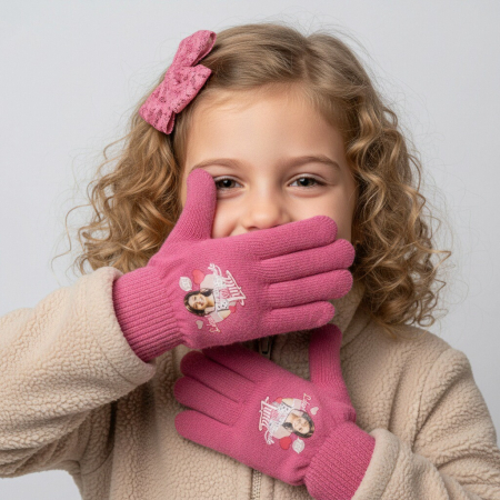 Accesorii copii - Manusi tricotate ' Soy Luna ' HQ4284roz inchis