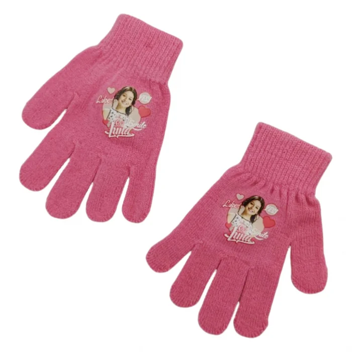 Accesorii copii - Manusi tricotate ' Soy Luna ' HQ4284roz inchis