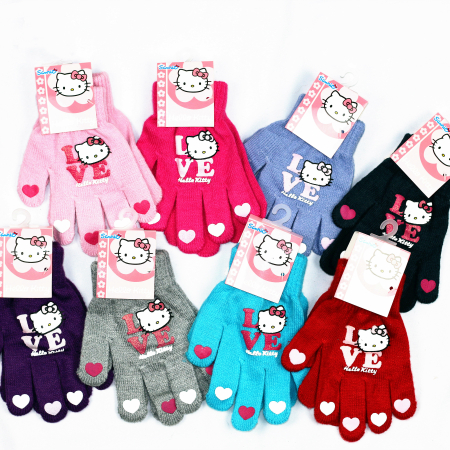 Copii - Manusi tricotate ' Hello Kitty ' HM4050