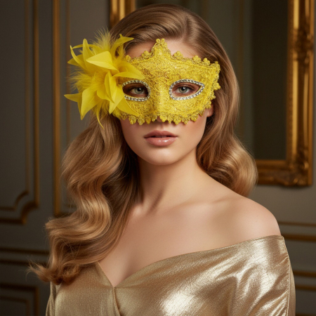 Accesorii erotică - Masca venetiana pentru carnaval MAS-102auriu