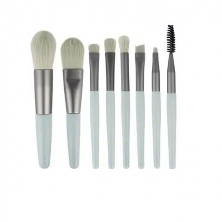 Cosmetice - Mini set portabil cu 8 pensule machiaj si husa SL-21031verde