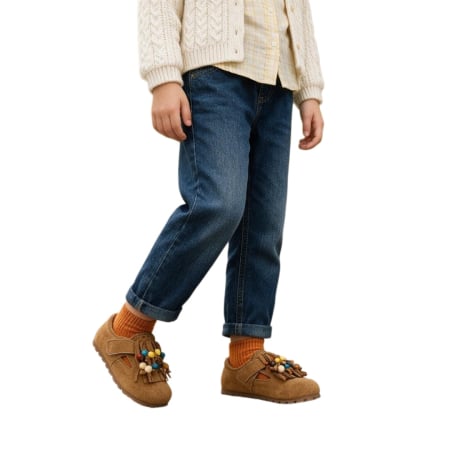 Copii - Mocasini cu franjuri FC-65camel