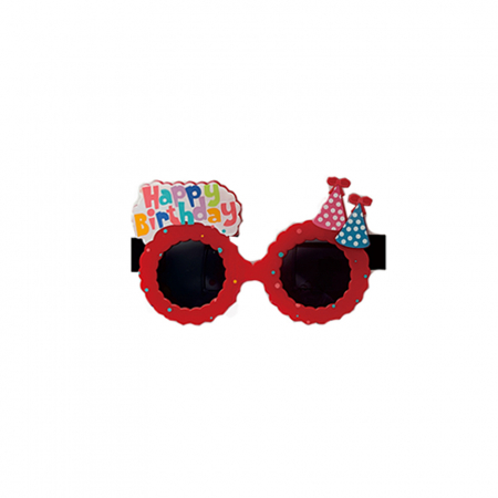 Accesorii party - Ochelari pentru petrecere ' Happy Birthday ' QT9340rosu