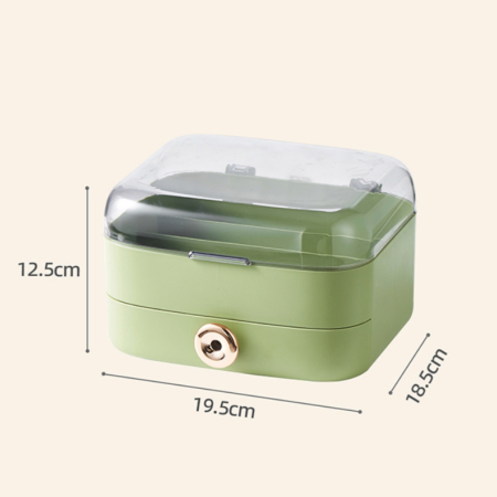 Cosmetice - Organizator cosmetice si bijuterii 2 piese SHYE-6662verde