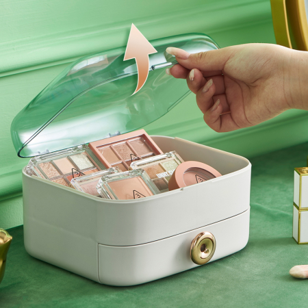 Cosmetice - Organizator cosmetice si bijuterii 2 piese SHYE-6662alb