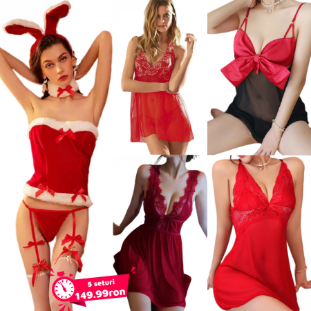 Damă - Pachet exclusiv de 'Valentine's Day' cu 5 articole sexy pentru seri indraznete in cuplu ART9