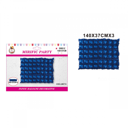 Articole party - Panou decorativ baloane folie alcatuit din 3 bucati 140 x 37 cm LM0713