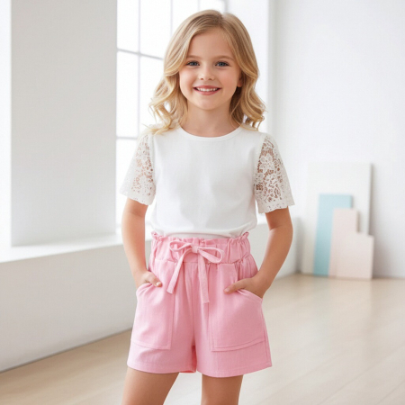 OFERTĂ SPECIALĂ - Pantaloni scurti B013roz deschis