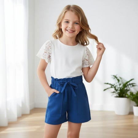 OFERTĂ SPECIALĂ - Pantaloni scurti B013bleumarin