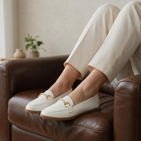 Pantofi casual de damă - Pantofi casual 333-2alb